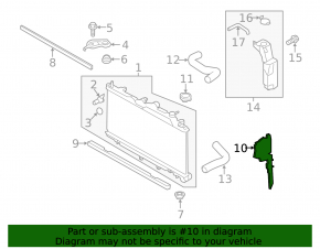 Radiator deflector left Subaru Outback 15-19