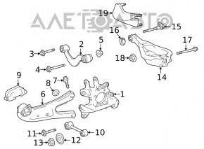 Bolt camber Toyota Highlander 20-95mm