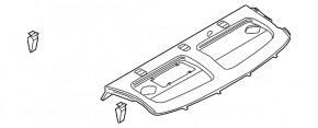 Rear shelf for Audi A6 C7 16-18, restyling, without curtain, beige, dry-cleanable