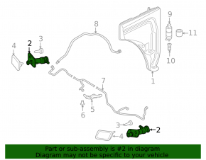 Right headlight washer nozzle for the Audi Q7 20-24