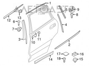 BMW X3 G01 18-24 front side door trim, gloss black, glued