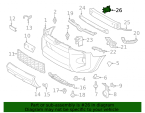 Left front bumper reinforcement fang for Lexus GX460 10-23