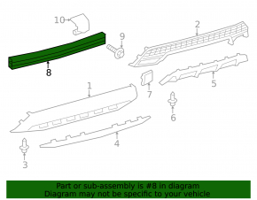Toyota Corolla 2020-23 Japan-built rear bumper reinforcement