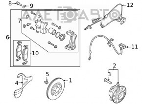 Front right ABS sensor for Kia K5 21-24