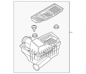 Air filter housing VW Passat b8 16-19 USA 1.8 not under EGR