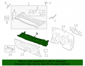 Wiper pan metal Acura ILX 13-15
