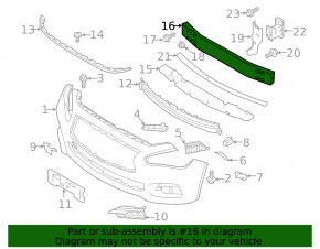 Infiniti Q50 14-20 Front Bumper Reinforcement