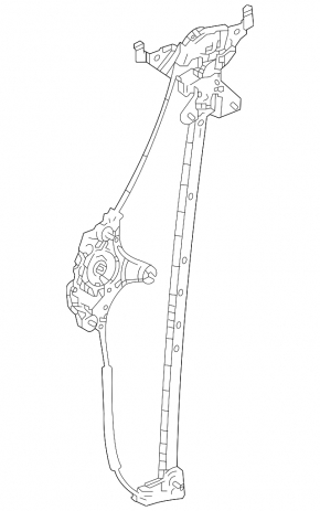 Rear right window lift mechanism for Lexus LX 22-23