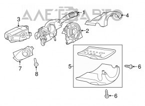 Steering column switches guitar assembly VW Touareg 11-17