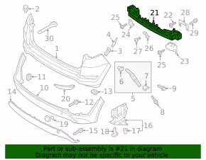 Rear Bumper Reinforcement Hyundai Tucson 16-21