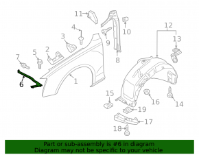 Front left fender bracket for Audi Q5 8R 09-17