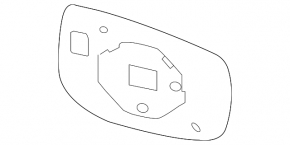 Left mirror element for Subaru Crosstrek 20-23, heated, under the turn signal