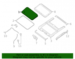 Sunroof Assembly Nissan Sentra 13-19