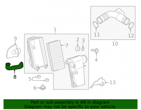 Air intake right Porsche Cayenne 958 11-17