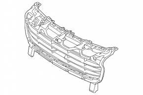 Upper grille of the front bumper Porsche Cayenne 958 15-18
