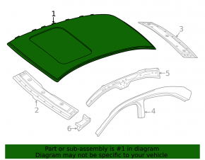 Metal roof Mercedes C-class W205 15-21 for sunroof and antenna
