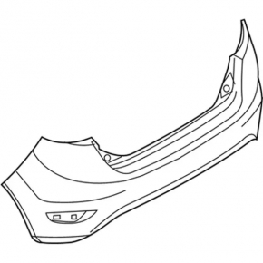 Rear bumper bare Ford Fiesta 11-19 5d