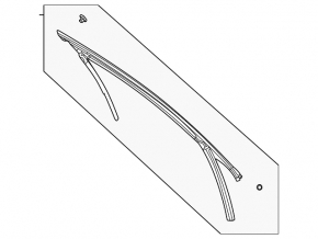 Upper front left door molding Mazda CX-30 20- black with glass seal