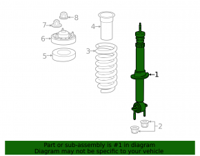 Front left shock absorber Ford F-150 15-17 AWD