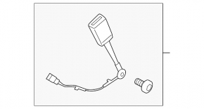 Drivers seat belt latch Ford Mustang mk6 18-