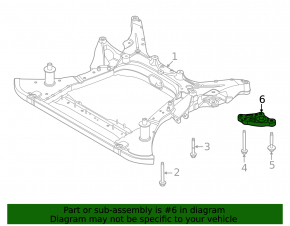 Front subframe burr rear left Ford Mustang Mach-E 21-23