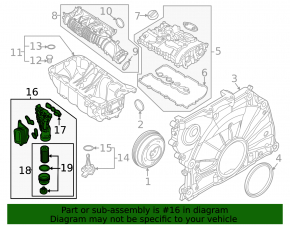 BMW X1 F48 20-22 B46 oil filter housing complete with cooler