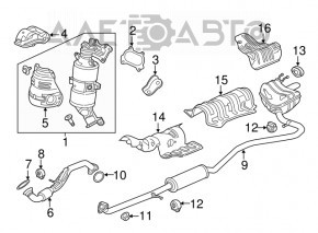 Exhaust manifold with catalytic converter Honda Civic X FC 16-21 2.0