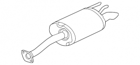 Muffler rear with barrel Acura ILX 13-15