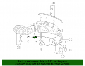 Right hood seal VW CC 09-17 corner