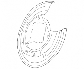 Rear Left Brake Disc Cover Acura TLX 15-