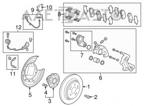 Rear Left Brake Disc Cover Acura TLX 15-