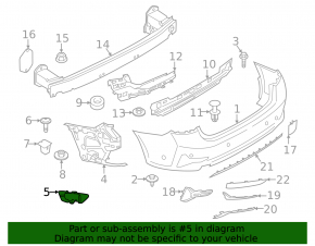 BSM Blind Spot Sensor Bracket Right BMW 3 G20 19-22