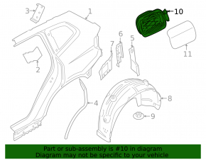 Fuel filler flap housing BMW X7 G07 19-