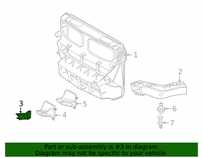BMW X5 F15 16-18 Plug-in Auxiliary Radiator Duct, Left, Small Part