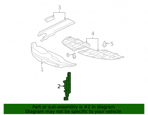 Left radiator deflector for Lexus ES350 07-09