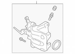 Rear left caliper for VW Jetta 20-26, electric