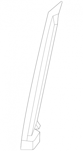 Front left door glass guide Toyota Sienna 21-25 rear