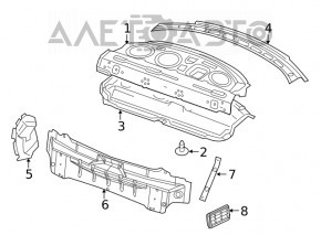Rear panel Dodge Challenger 15-23 rest