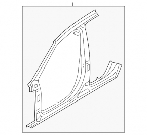 Body pillar central right VW Touareg 11-17