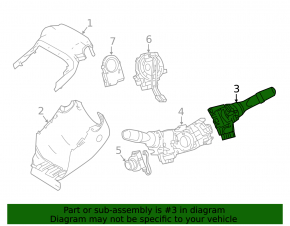 Steering column switch right Lexus RX350 RX450h 16-22