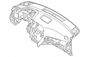Front dashboard without airbag for Hyundai Sonata 16-17 hybrid