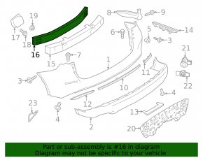 Rear bumper reinforcement Nissan Murano z52 15-