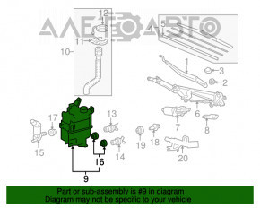 Lexus Lexus RX350 RX450h 10-15 Windscreen Washer Reservoir with Sensor
