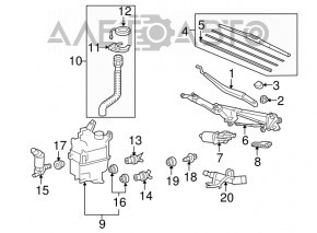 Lexus Lexus RX350 RX450h 10-15 Windscreen Washer Reservoir with Sensor