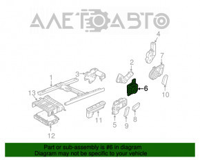 Driver's seat lumbar support control VW CC 08-17 black