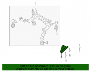 Front subframe burdock rear left Audi A4 B8 08-16