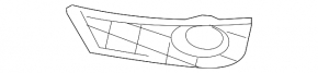 Left front bumper grille for Audi A4 B8 08-12 pre-restyling, with chrome