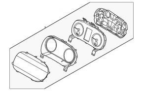 Kia K5 21-24 instrument cluster with start-stop