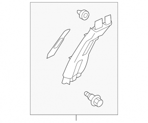 Center pillar trim upper belt left Subaru Forester 19-24 SK gray