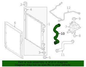 Upper cooling pipe Mercedes W166 ML 12-15 2.1d, 3.0d